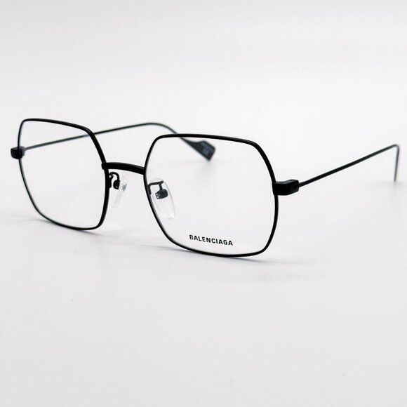 NEW BALENCIAGA EYEGLASSES BB0090O 001 SQUARE BLACK WOMEN EYEWEAR BALENCIAGA - Picture 2 of 9